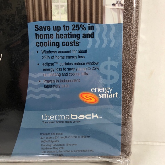 Eclipse Thermaback Blackout Curtain One Panel Birgit Rod - Picture 7 of 7